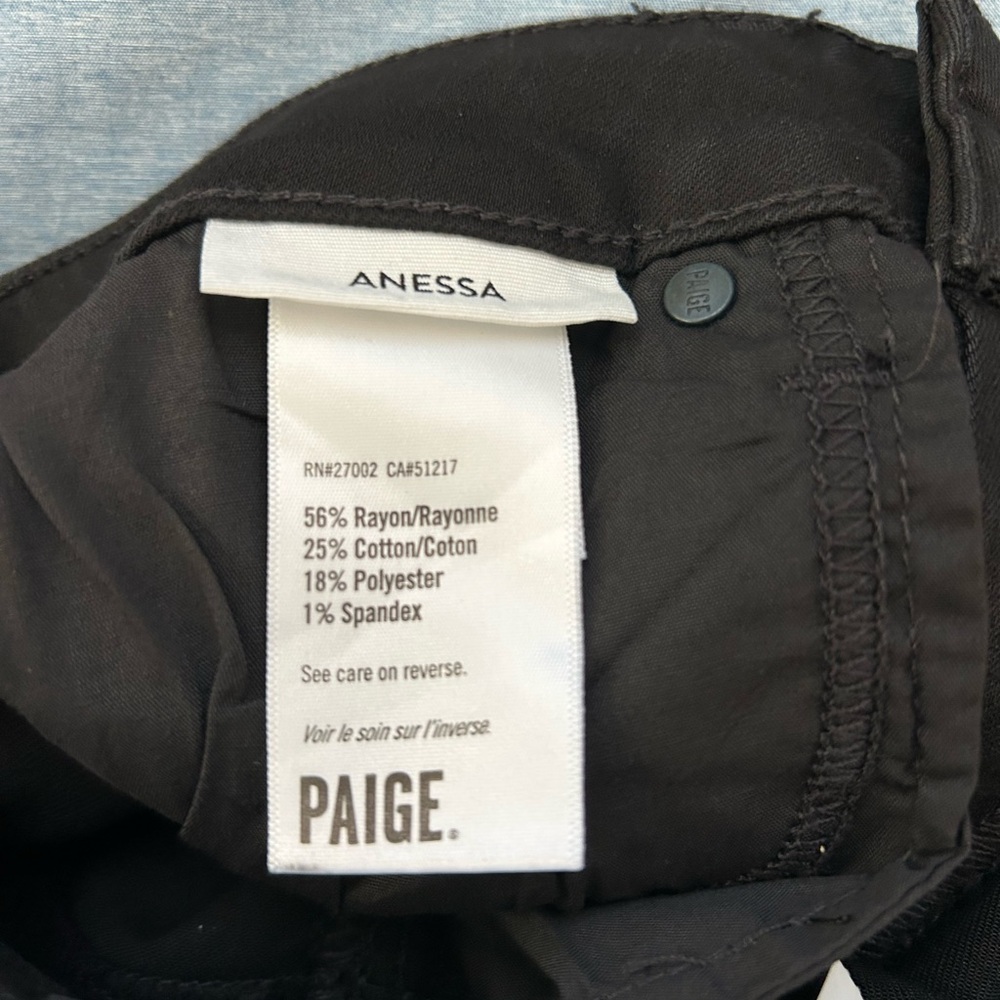 PAIGE Anessa Black Fog Luxe Coating Jeans - Picture 8 of 13